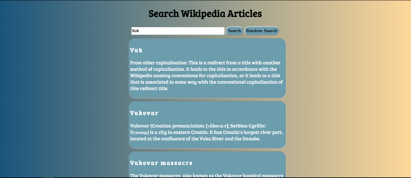 Wikipedia Search App